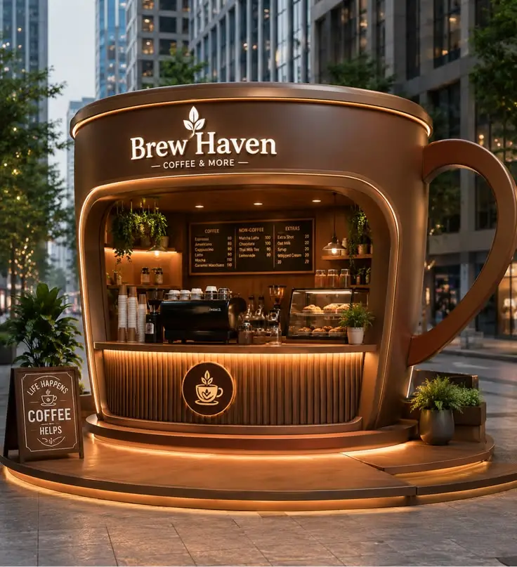 Coffee micro-kiosk